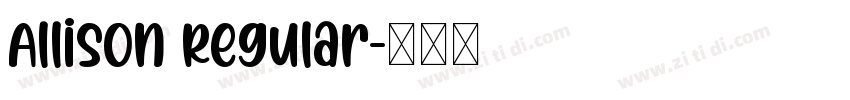 Allison Regular字体转换